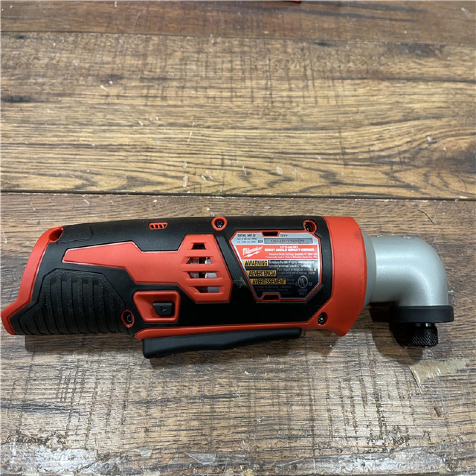 AS-IS Milwaukee M12 12-Volt Lithium-Ion Cordless 1/4 in. Right Angle Hex Impact Driver (Tool-Only)