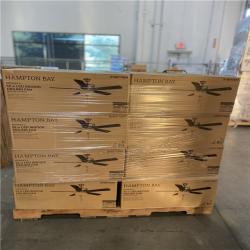 DALLAS LOCATION - Hampton Bay Rothley II 52 in. Indoor LED Matte Black Ceiling Fan with Light Kit (24 UNITS)