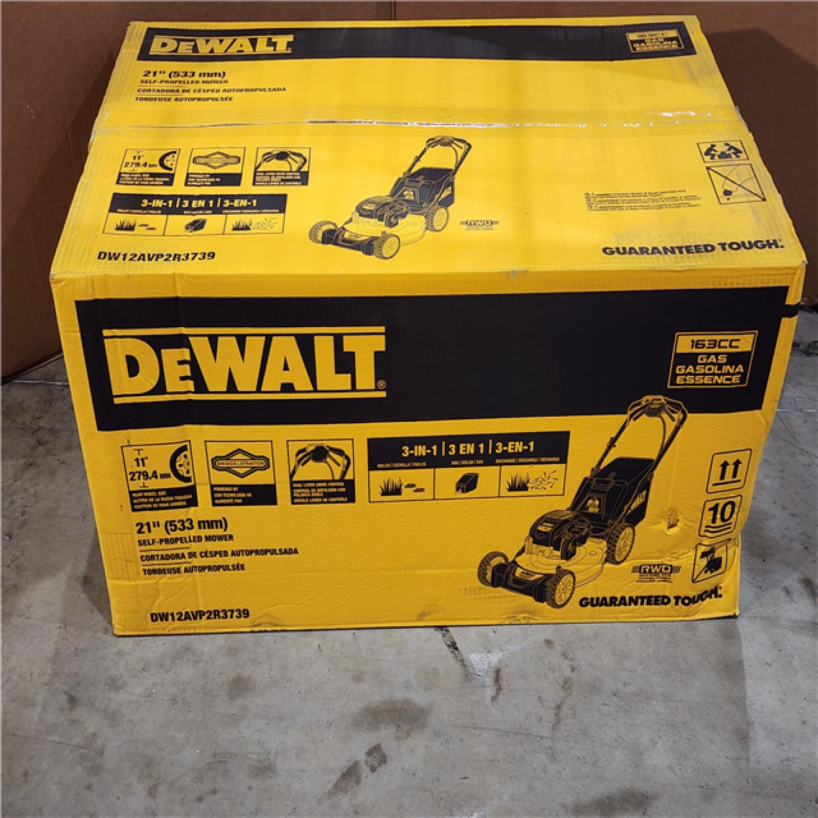 HOUSTON LOCATION - AS-IS (NEW) DeWalt 163cc 21 Dual Lever Self Propelled Lawn Mower