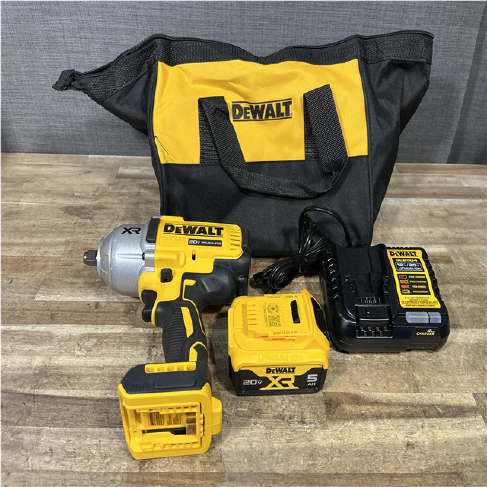 Houston Location AS-IS DEWALT 20V MAX Lithium-Ion Cordless 1/2 in. Impact Wrench Kit
