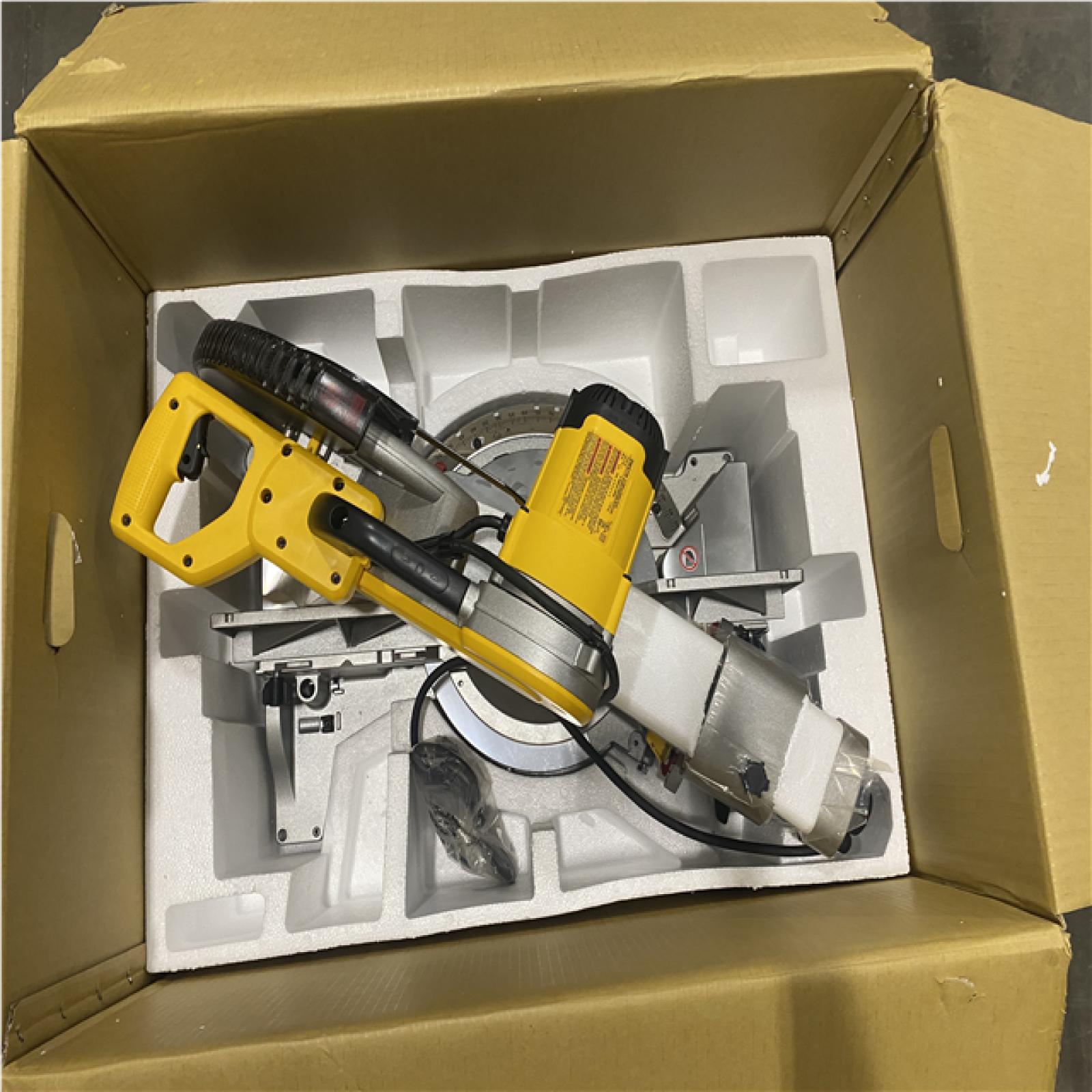As-Is- DeWalt 15 Amps 12 in. Corded Dual-Bevel Sliding Compound Miter Saw