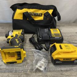 AS-IS DEWALT ATOMIC 20V MAX Lithium-Ion Cordless 1/4 in. Brushless Impact Driver Kit