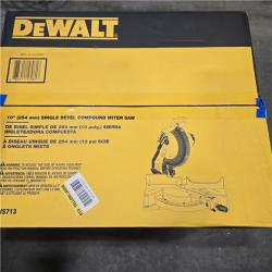 AS-IS  DEWALT 15 Amp Corded 10 in. Compound Single Bevel Miter Saw