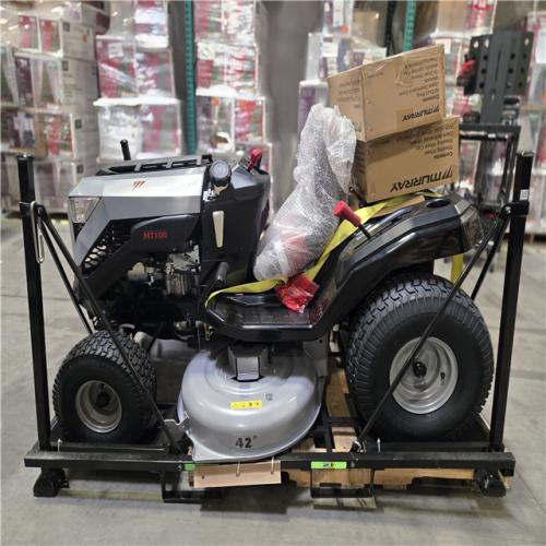 DALLAS LOCATION- Murray MT100 42 in. 13.5 HP 500cc E1350 6-Speed Manual Gas Riding Lawn Tractor Mower