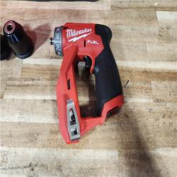 HOUSTON LOCATION - AS - IS Milwaukee FUEL 12V Lithium-Ion Brushless Cordless 4-in-1 Installation 3/8 in. Drill Driver with 4 Tool Head (Tool-Only)