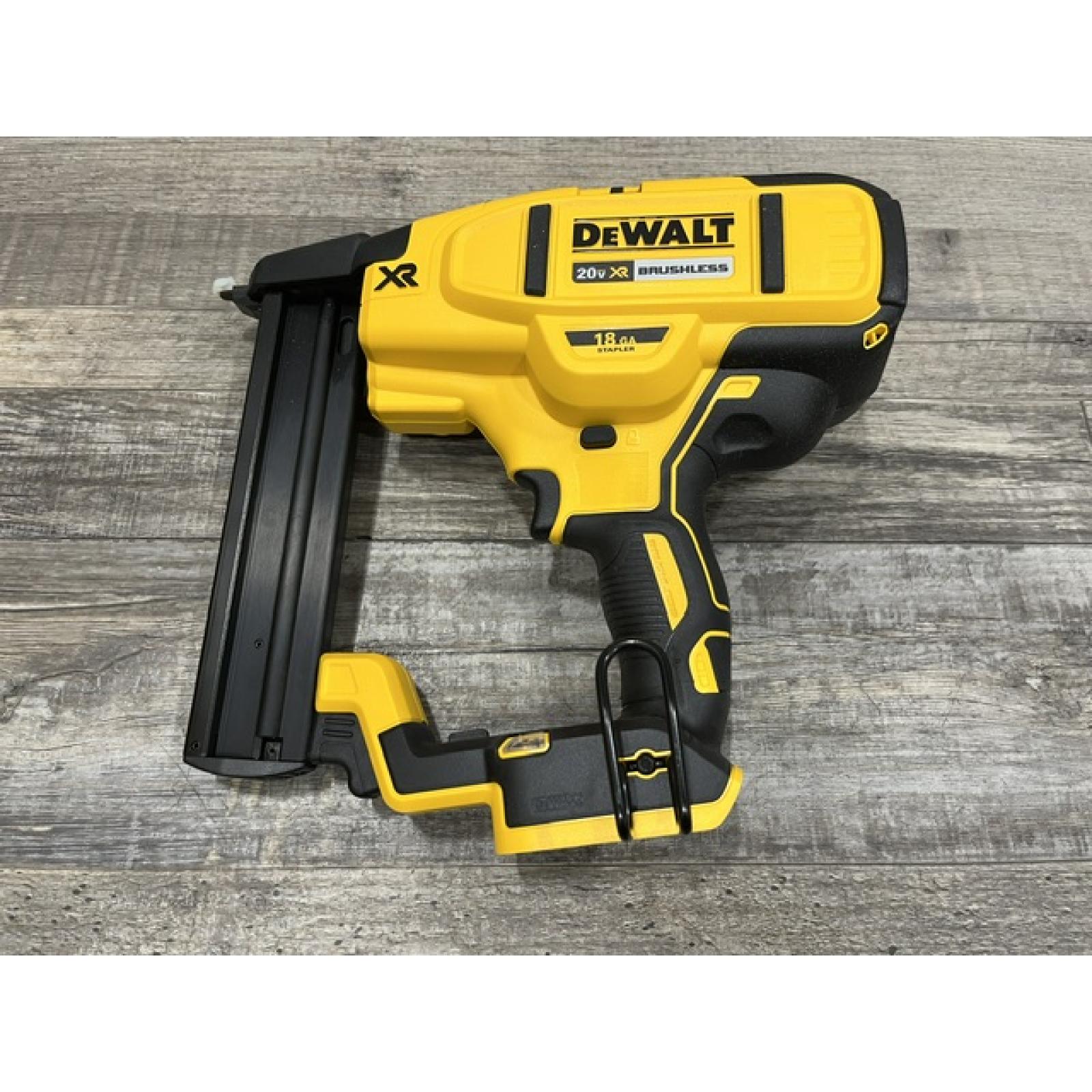 AS-IS DEWALT Cordless 18-Gauge Narrow Crown Stapler (Tool Only)