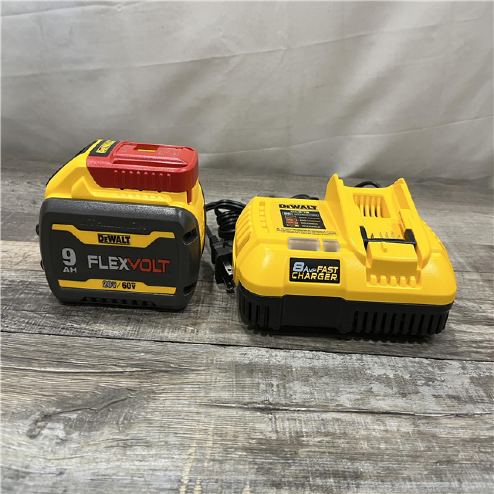 AS-IS DEWALT 20V/60V MAX FLEXVOLT Lithium-Ion 9.0Ah Battery and Charger Starter Kit