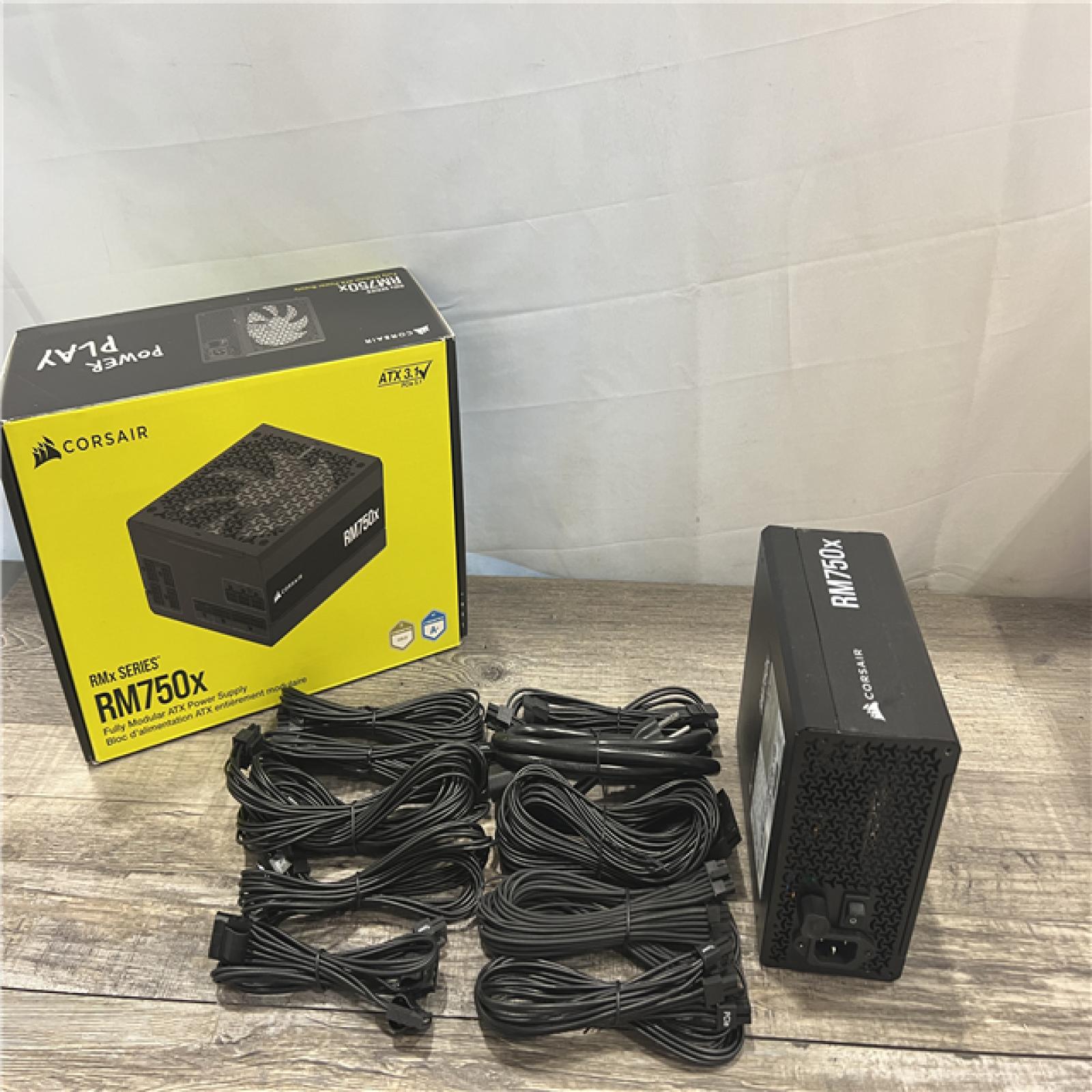 AS-IS CORSAIR RMx Series RM750x ATX Power Supply - Fully Modular - ATX 3.1 - PCIe 5.1 - Cybenetics Gold - Low-Noise - Japanese Capacitors - 750 Watts