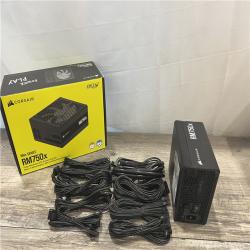 AS-IS CORSAIR RMx Series RM750x ATX Power Supply - Fully Modular - ATX 3.1 - PCIe 5.1 - Cybenetics Gold - Low-Noise - Japanese Capacitors - 750 Watts