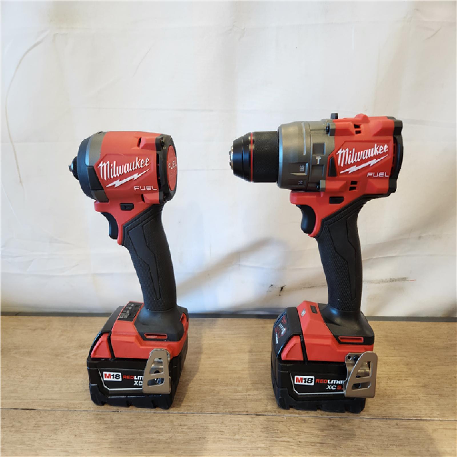 AS-IS- Milwaukee  FUEL 18V Lithium-Ion Brushless Cordless Hammer Drill and Impact Driver Combo Kit