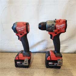 AS-IS- Milwaukee  FUEL 18V Lithium-Ion Brushless Cordless Hammer Drill and Impact Driver Combo Kit