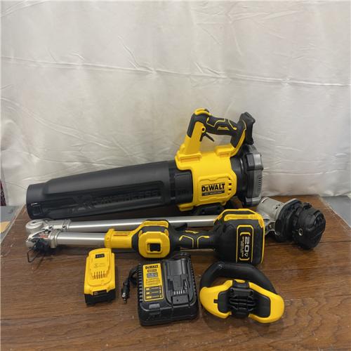 AS-IS 20V MAX Cordless Battery Powered String Trimmer & Blower Combo Kit with (1) 4 Ah Battery & Charger