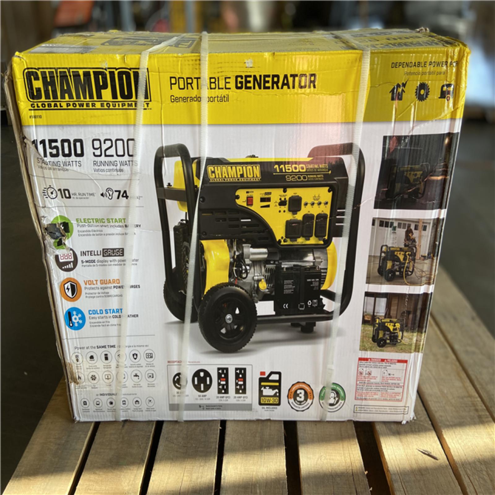 DALLAS LOCATION - Champion Power Equipment 11,500/9,200-Watt Gasoline Powered Electric Start Portable Generator