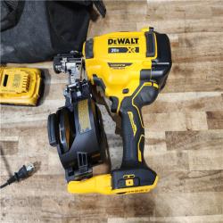 HOUSTON LOCATION - AS - IS DEWALT 20V MAX Lithium-Ion 15-Degree Electric Cordless Roofing Nailer Kit