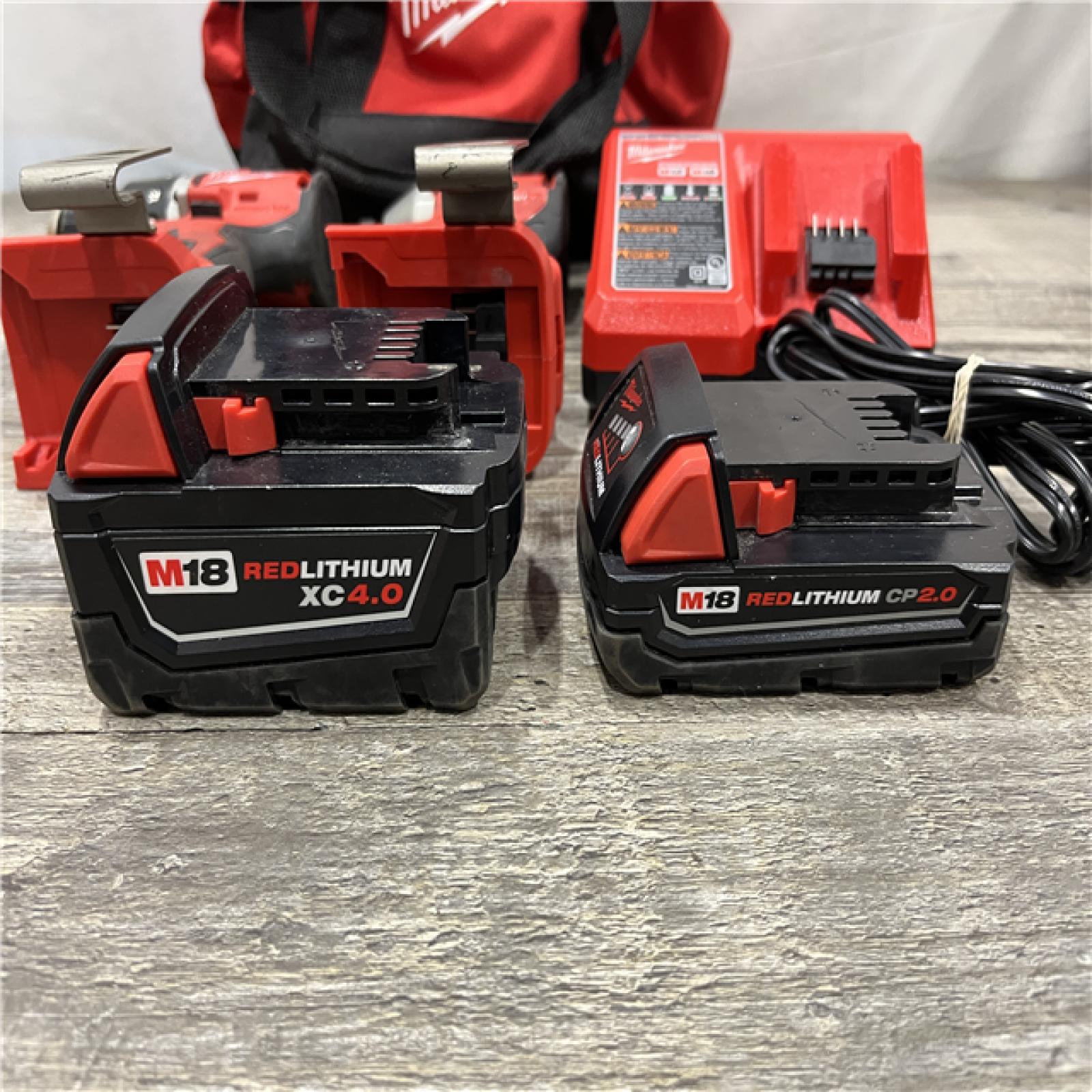 AS-IS Milwaukee 18-Volt Lithium-Ion Brushless Cordless Compact Hammer Drill/Impact Combo Kit