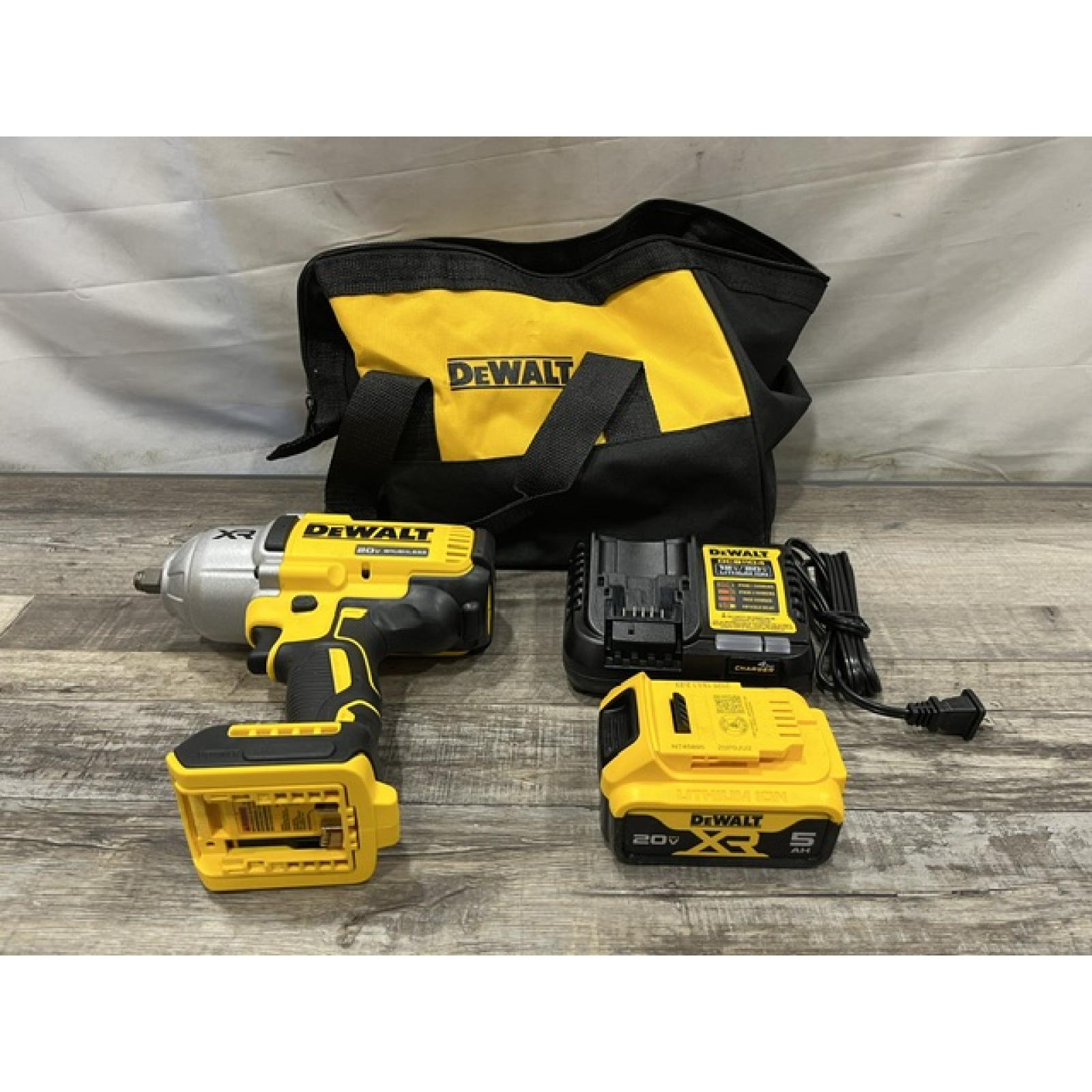 AS-IS DEWALT 20V MAX Lithium-Ion Cordless 1/2 in. Impact Wrench Kit