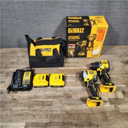 HOUSTON LOCATION - AS-IS Dewalt DCK225D2 20V MAX ATOMIC Brushless Compact Lithium-Ion 1/2 in. Cordless Drill Driver and 1/4 in. Impact Driver Combo Kit with 2 Batteries 2 Ah