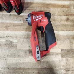 HOUSTON LOCATION - AS - IS Milwaukee  FUEL 12V Lithium-Ion Brushless Cordless 4-in-1 Installation 3/8 in. W/ (2) BATTERIES