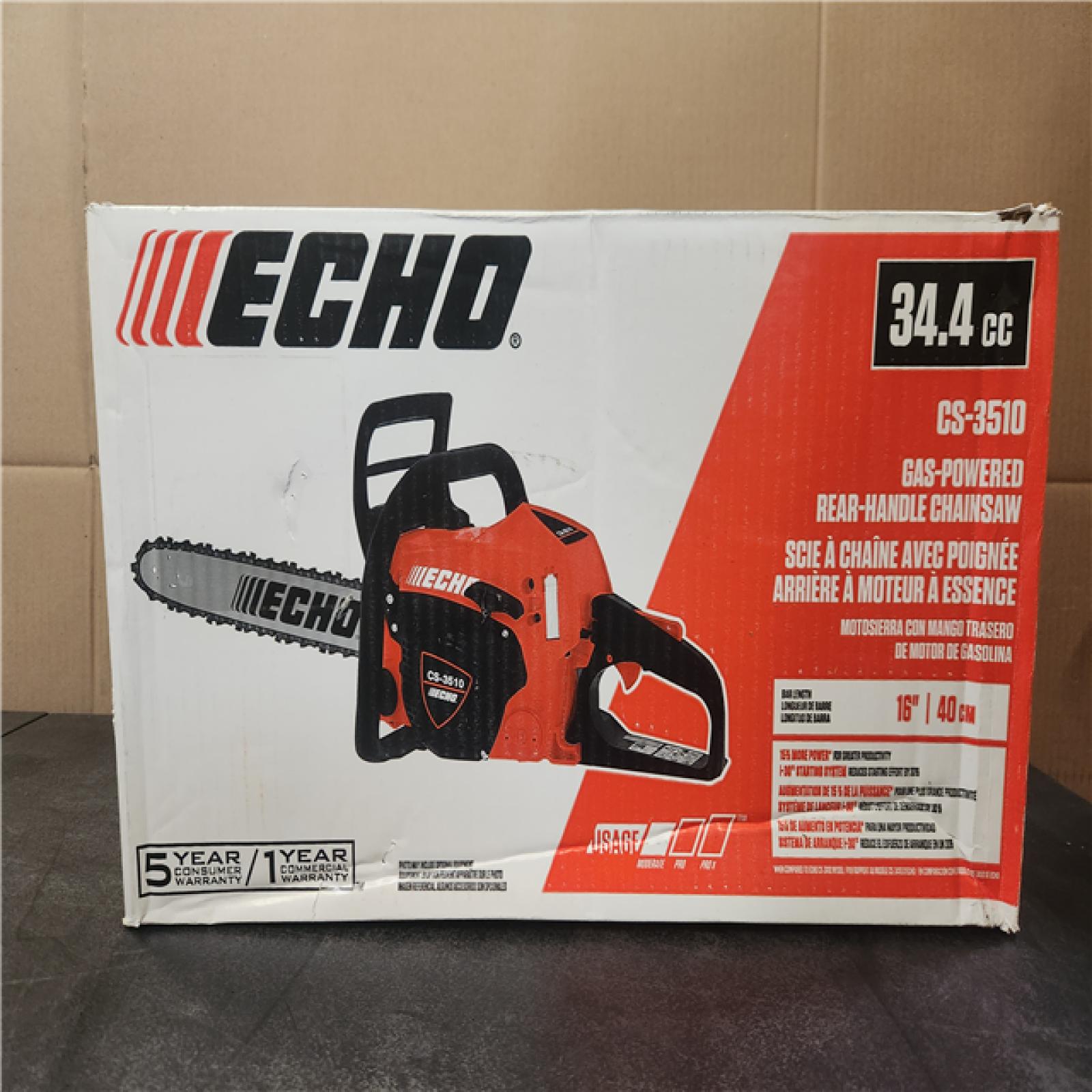 Phoenix NEW ECHO 16 in. 34.4 cc Gas 2-Stroke Engine Rear Handle Chainsaw