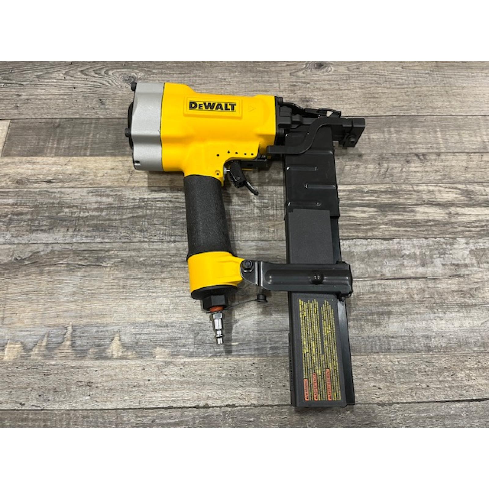 AS-IS DEWALT Corded Pneumatic 16-Gauge 1 in. Crown Lathing Stapler