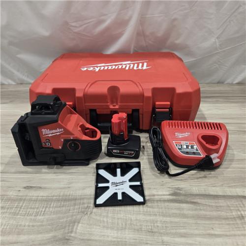 AS-IS Milwaukee-3632-21 M12 Green Beam Laser 360° 3-Plane Kit