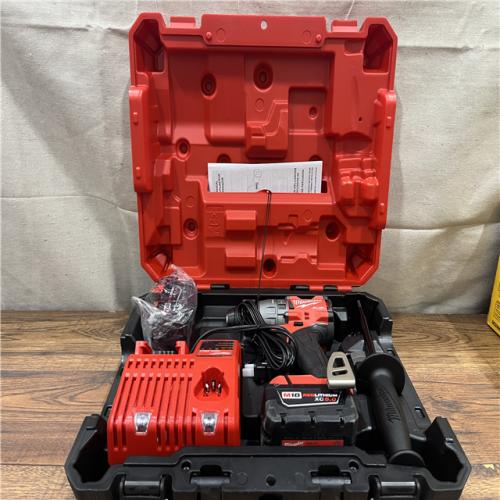AS-IS Milwaukee 2904-22 Hammer Drill Driver Kit with Batteries  Charger & Tool Case  Red