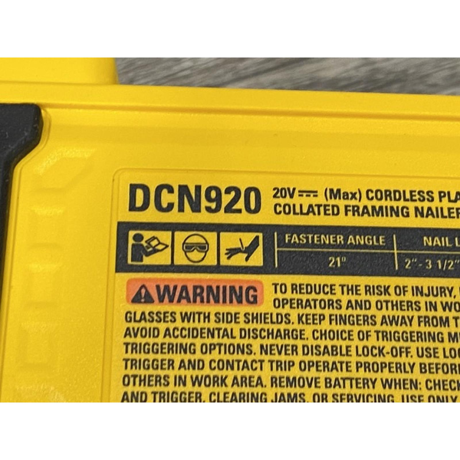 AS-IS DEWALT 20-Volt 21° Cordless Framing Nailer (Tool-Only)
