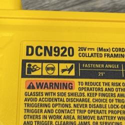 AS-IS DEWALT 20-Volt 21° Cordless Framing Nailer (Tool-Only)