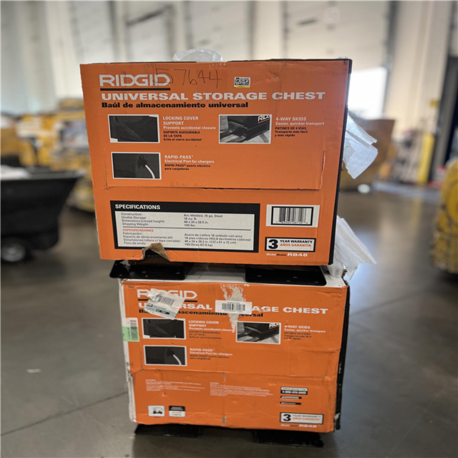DALLAS LOCATION - RIDGID UNIVERSAL STORAGE CHEST (2 UNITS)