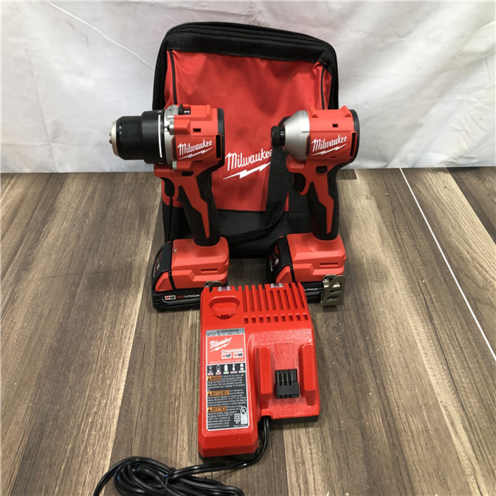 AS-IS M18 18V Lithium-Ion Brushless Cordless Compact Drill/Impact Combo Kit