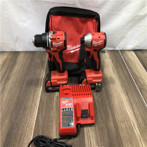 AS-IS M18 18V Lithium-Ion Brushless Cordless Compact Drill/Impact Combo Kit