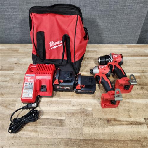 HOUSTON LOCATION - AS - IS Milwaukee 2 Tool Combo Kit W/ (2) Battery & Charger