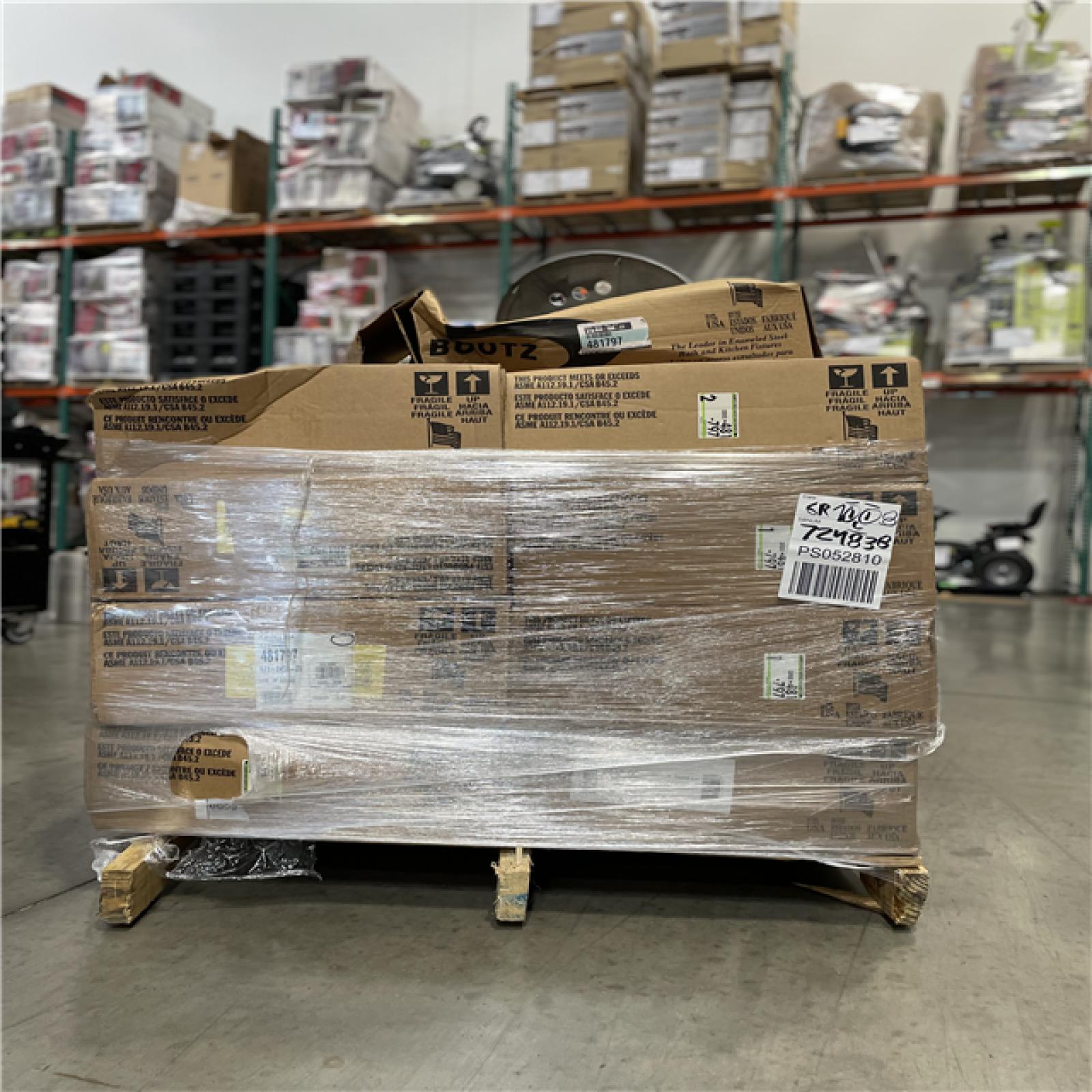 DALLAS LOCATION- BOOTZ Laurel Round Drop-In Bathroom Sink in White PALLET (18 UNITS)