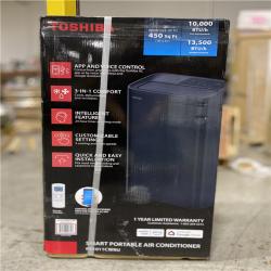 DALLAS LOCATION - Toshiba 10,000 BTU (13,500 BTU ASHRAE) 115-Volt Smart Wi-Fi Portable Air Conditioner for upto 450 sq. ft.