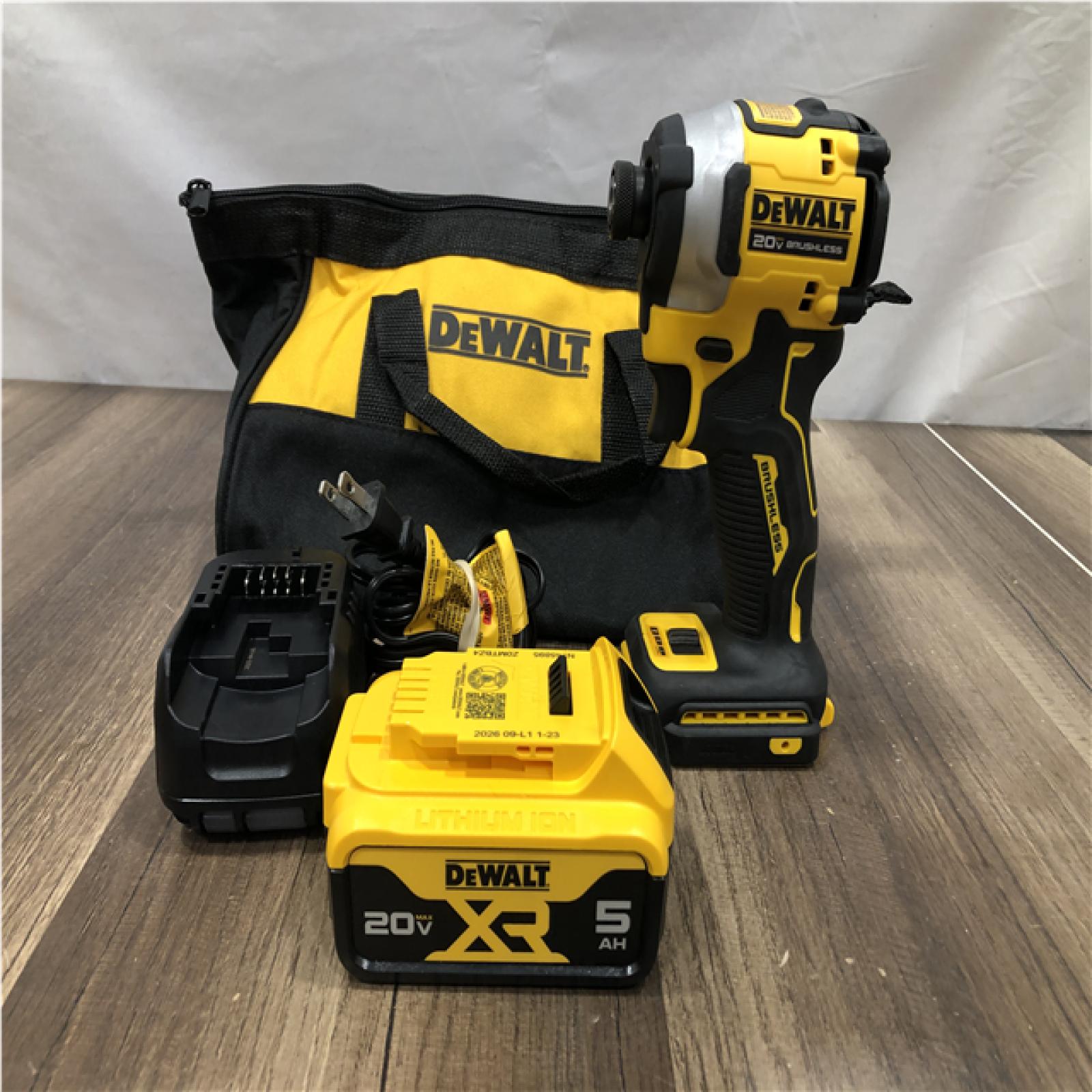 AS-IS DEWALT ATOMIC 20V MAX Lithium-Ion Cordless 1/4 in. Brushless Impact Driver Kit