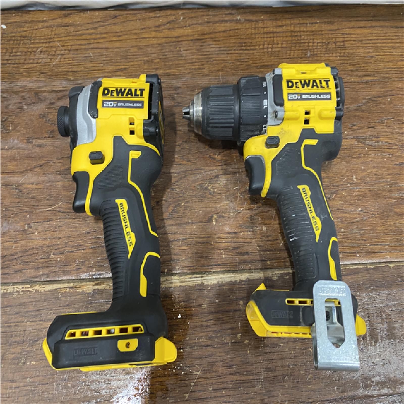 AS-IS DEWALT 20V MAX XR Hammer Drill and ATOMIC Impact Driver 2 Tool Cordless Combo Kit with (2) 4.0Ah Batteries, Charger, and Bag