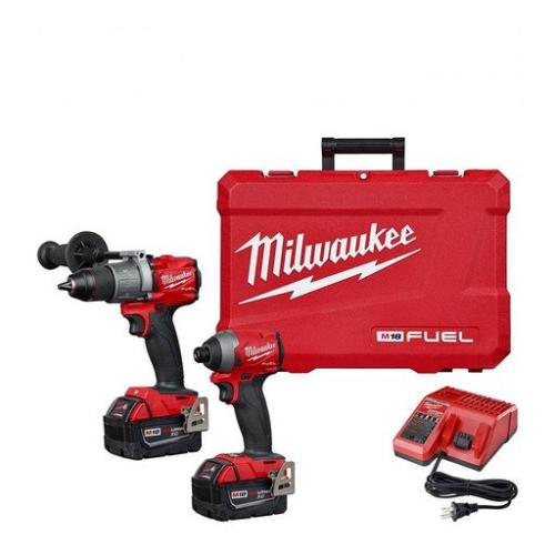Phoenix Location NEW Milwaukee M18 FUEL Cordless Brushless 2 Tool Hammer Drill and Impact Driver Kit 18 Volt 5 Amps 0314-25