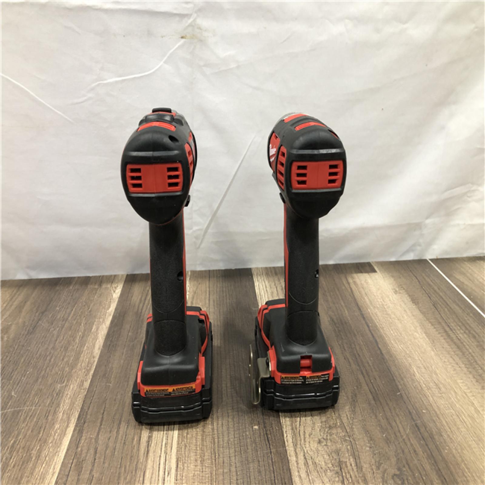 AS-IS Milwaukee 18V Lithium-Ion Cordless Drill Driver/Impact Driver Combo Kit