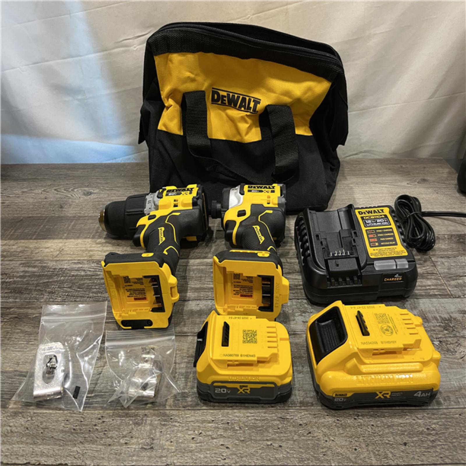 AS-IS DEWALT 20V XR Lithium-Ion Cordless 2-Tool Combo Kit