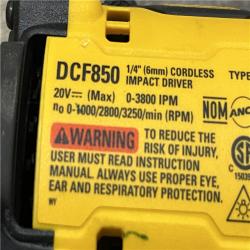 AS-IS DEWALT ATOMIC 20V MAX Lithium-Ion Cordless 1/4 in. Brushless Impact Driver Kit