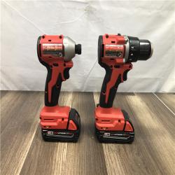 AS-IS Milwaukee 18V Lithium-Ion Brushless Cordless Compact Drill/Impact Combo Kit