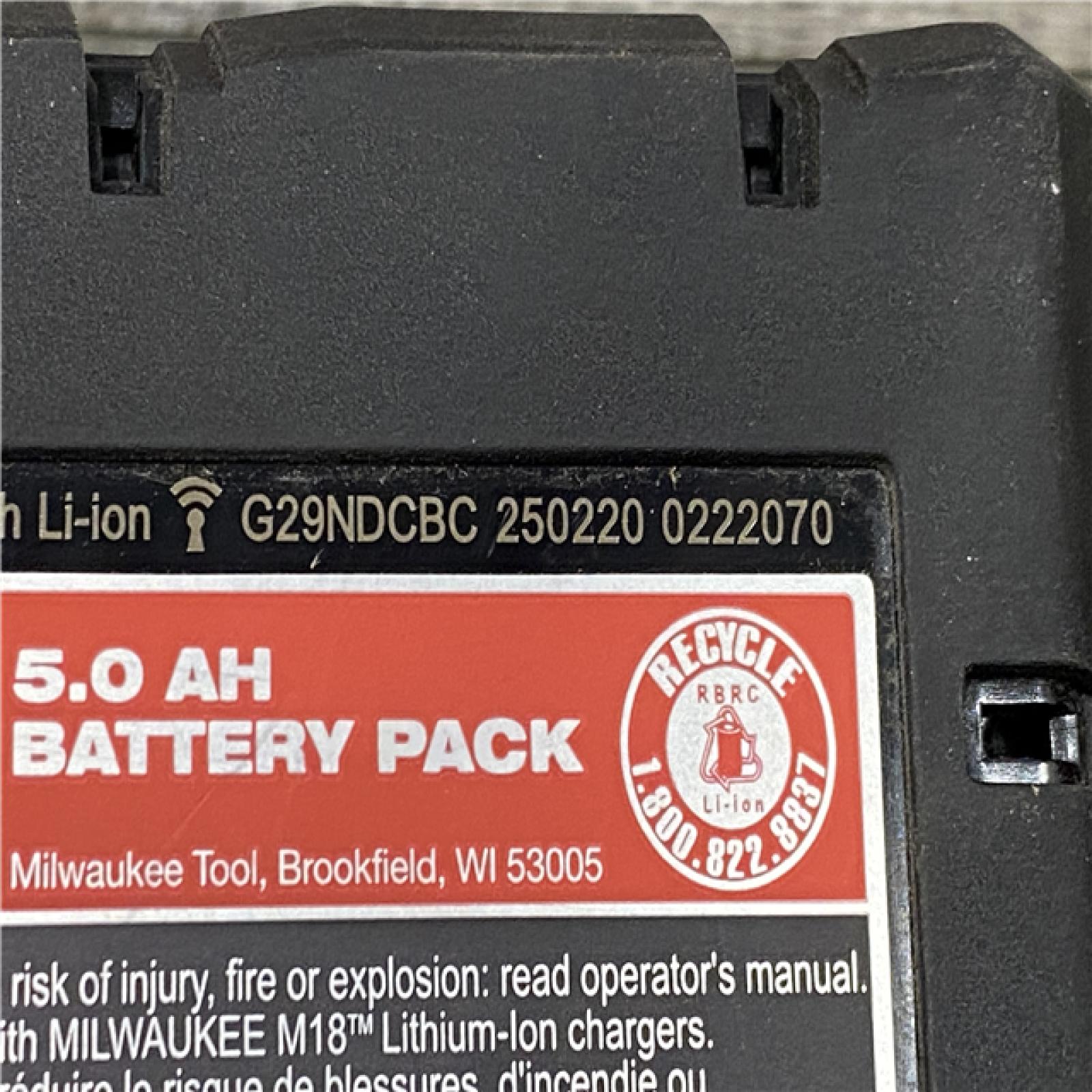AS-IS Milwaukee 18-Volt Lithium-Ion XC Starter Kit with Two 5.0Ah Batteries and Charger