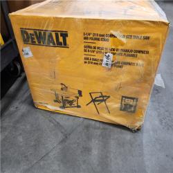 NEW! - DEWALT 15 Amp Corded 8-1/4 in. Compact Jobsite Tablesaw with Compact Table Saw Stand