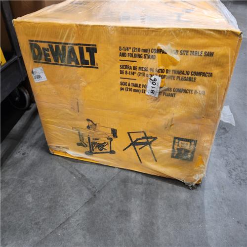 NEW! - DEWALT 15 Amp Corded 8-1/4 in. Compact Jobsite Tablesaw with Compact Table Saw Stand