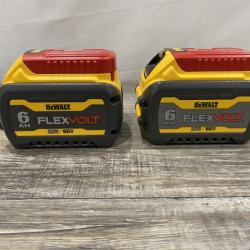 AS-IS DEWALT FLEXVOLT 20V/60V MAX Lithium-Ion 6.0Ah Battery Pack (2 Pack)