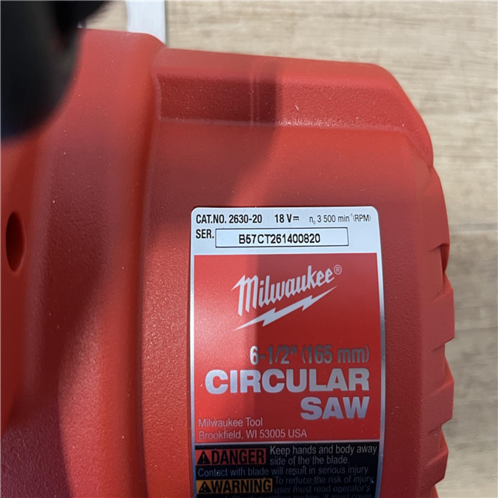 AS-IS Milwaukee 18V Lithium-Ion Cordless 6-1/2 in. Circular Saw (Tool-Only)