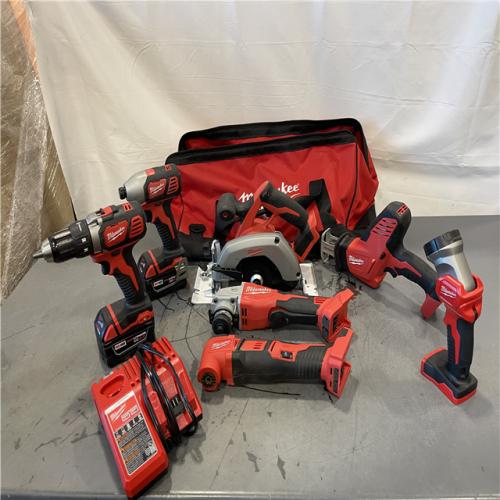 AS-IS - Milwaukee M18 18-Volt Lithium-Ion Cordless Combo Kit 7-Tool