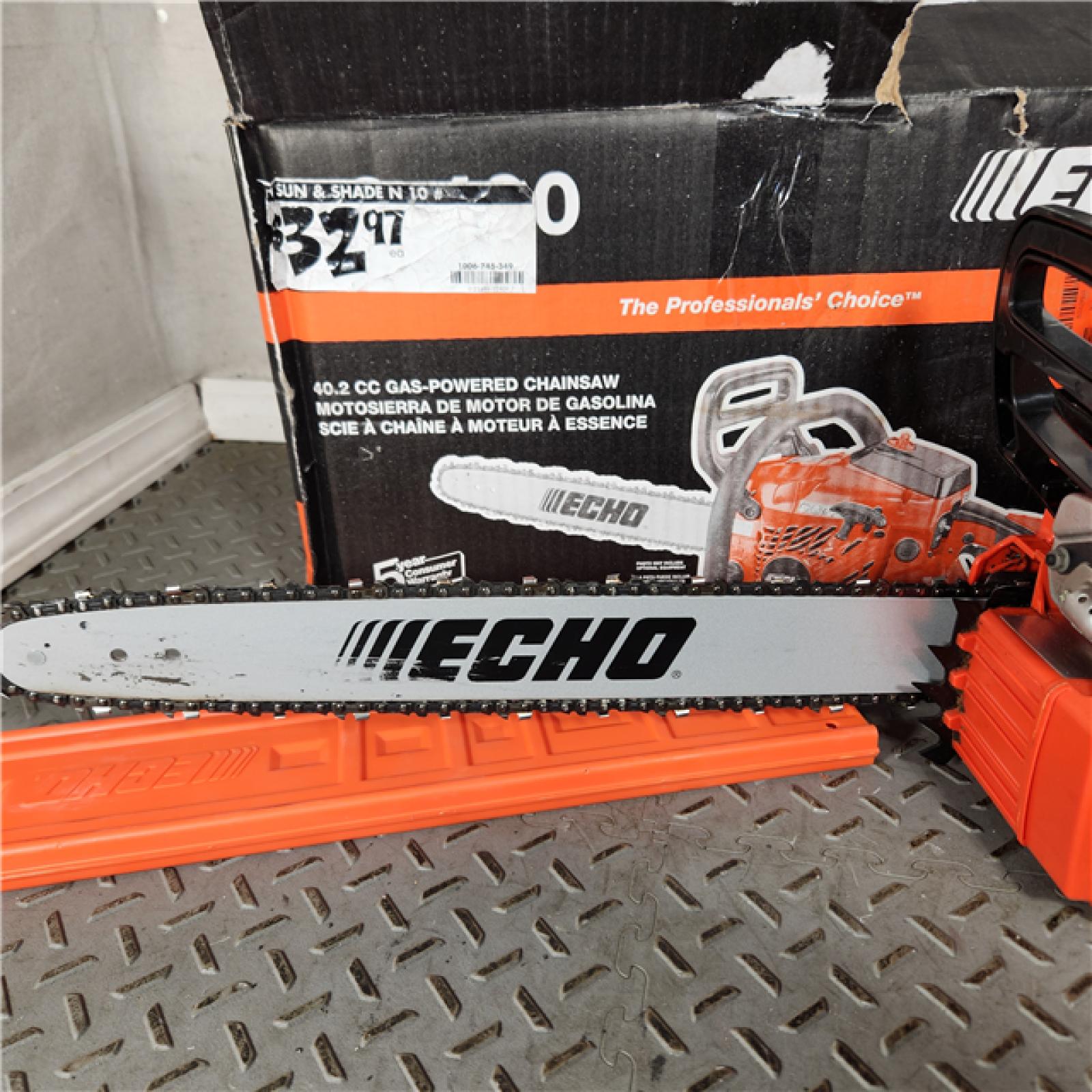 Houston Location - AS-IS ECHO 18 in. 40.2 Cc Gas 2-Stroke Rear Handle Chainsaw - Appears IN GOOD Condition