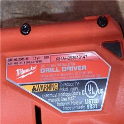 Houston Location AS-IS Milwaukee FUEL 12V Lithium-Ion Brushless Cordless 4-in-1 Installation 3/8 in. Drill Driver with 4 Tool Head (Tool-Only)