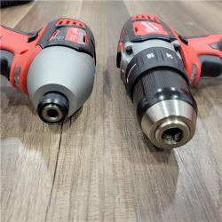 AS-IS Milwaukee M18 18V Cordless Brushed 2 Tool Drill/Driver and Impact Driver Kit
